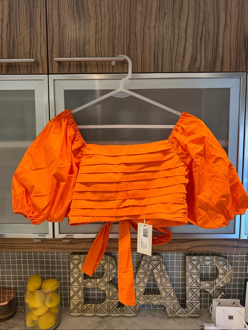 Ramy Brook Parker Crop Top, M, Zinni